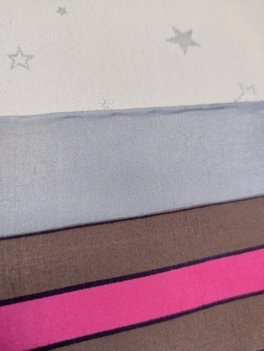 Vintage JCPenney 100% Silk Scarf Square 30x30 Made in Italy Pink Gray Silver